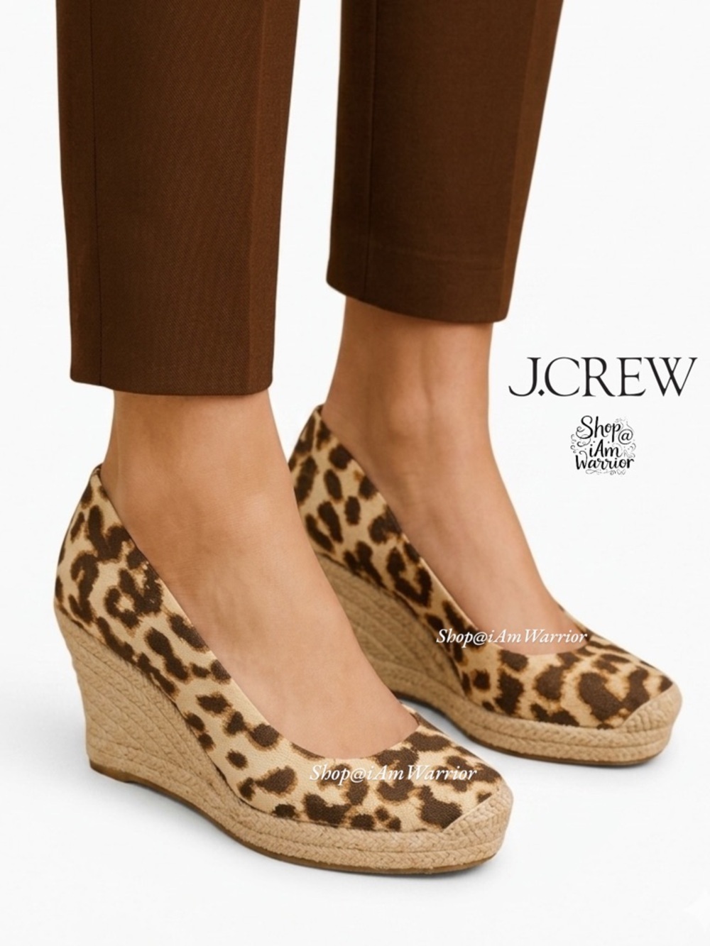 J.Crew new leopard espadrille wedges *shop@iamwarrior